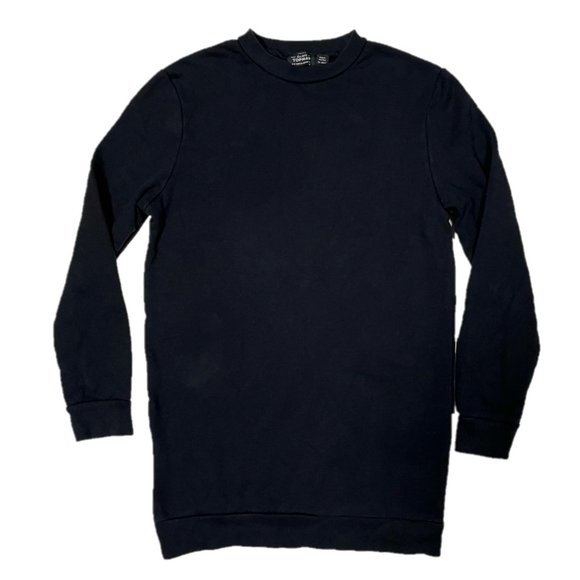 Topman Other - TopMan Crewneck Long Sleeve Black Sweatshirt with Side Zipper Detail Size Small